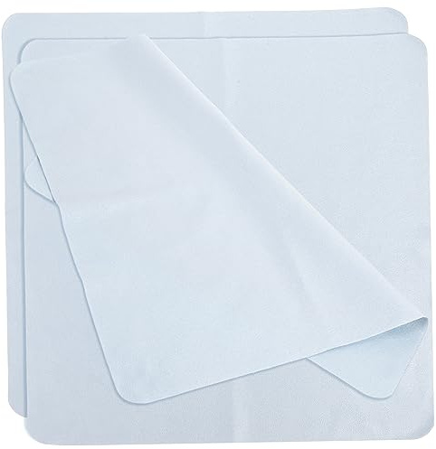 Uonlytech Lot De 3 Chiffons De Nettoyage pour Lunettes Et Lentilles en Microfibre, Grosse Taille, Réutilisables, pour Écran De Téléphone Et Appareil Photo, Bleu, Multi-usages, Délicats Et Efficaces