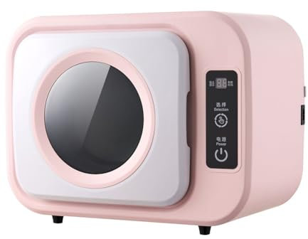 Mini Electric Clothes Dryer, Small Tumble Dryer, Portable Electric Clothes Dryer, Compact Mini Spin Dryer, Counter Top or Wall Mounted Use, for Travel, Apartments, Student Dorm, Hotel, Home
