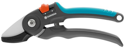 Gardena Forbici da giardino PremiumCut, taglio a incudine, per legno secco, diametro di taglio 20 mm, impugnature ergonomiche, lame PowerCoating, made in Germany (12240-20)