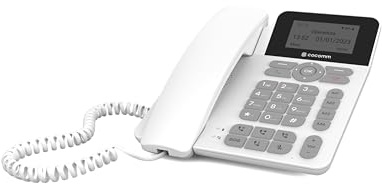 COCOMM F360 Festnetztelefon mit SIM, 4G, Bluetooth5, Volt, SOS-Taste, für den privaten Gebrauch, professionelle Verwendung, einfach zu bedienen, Weiß