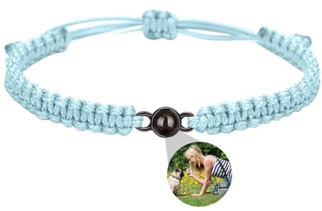 Personliga gåvor, fotoarmband med eget foto, personliga armband fotobild par armband presenter till kvinnor flickvän par jul födelsedagspresent jubileumspresent, Eine Grösse, Rostfritt stål Bomull,
