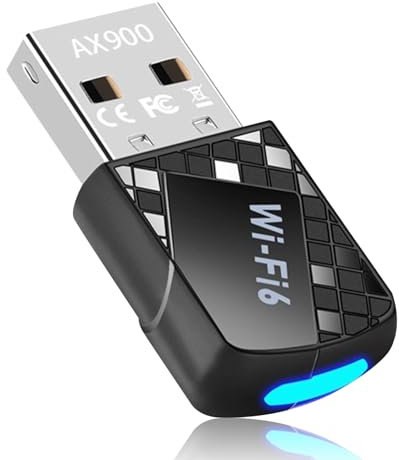 USB Wifi 6 Ax900 PC, Chiavetta Wifi per Pc Fisso Dual-Band 5ghz/2.4ghz, Chiavetta Wifi Usb 2.0, Adattatore Wifi Usb Ricevitore Wifi Disponibile per Windows 11/10/7