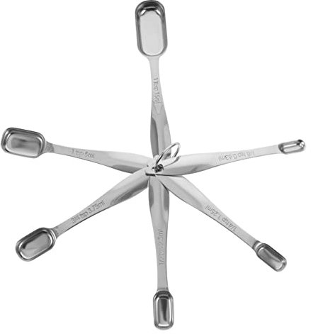 Cabilock Cucharas Medidoras De Acero Inoxidable Cucharas Dosificadoras Apilables Para Cocinar y Hornear Utensilios De Cocina Hogar