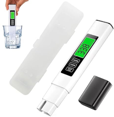 4-in-1 TDS-Wasserqualitätsmessgerät – digital und Präzise, Wasserqualitätstest Meter, TDS Messgerät für Trinkwasser, TDS/EC & Temp(°C,°F) Wasser Tester für Trinkwasser, Pool, Aquarium, Teich