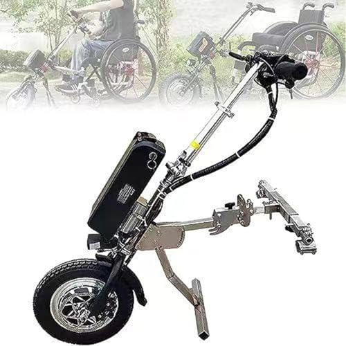 ExoticaBlend Kit motorisation Fauteuil Roulant, Marche arrière,autonomie de 65km,Roues de 12'',écran LCD,Dispositif Traction Fauteuil Roulant,A