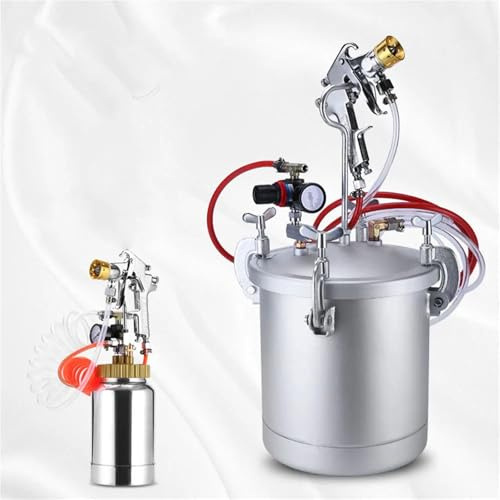 Pistola a spruzzo for vernice multicolore da 10 litri, pistola a spruzzo for vernice al lattice con serbatoio a pressione, pistola a spruzzo for effetto marmo Alta efficienza(5L)