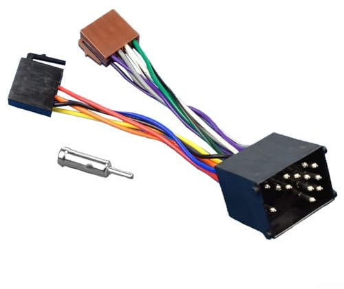 Cable adaptador de radio de coche para BMW con cable de arnés ISO compatible con E30 E34 E36 E39 E46 3 Series Compact 5 Series
