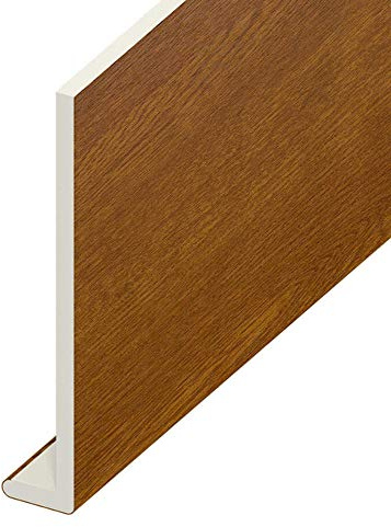 uPVC Fascia Boards Cover Capping Board Golden Oak - Window Sill Cover Board - 2.5m (8ft) Length (300mm Wide)