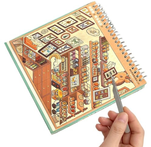 Livre de Scènes 3D Autocollants 10 Set Créatifs Cadeau Enfant | Livre d'Autocollants Dessin Animé Pour Cahiers Trousse Tablettes Gourdes École Maternelle Classe Récompense Fête
