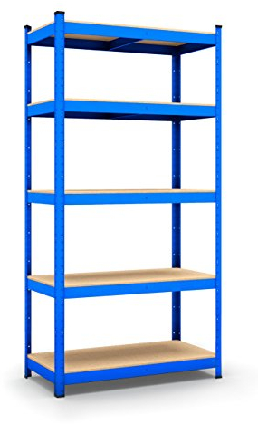 Panorama24 Lagerregal Blau belastbar bis 875kg - Maße: 180 x 90 x 40 cm, Regal Kellerregal Steckregal Werkstattregal Schwerlastregal