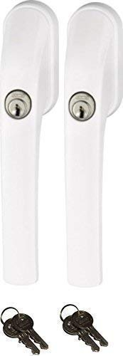 Abus FG300 W abschließbarer Fenstergriff, weiß, im Set 2 Stück alle gleichschließend AL0125 mit insgesamt 4 Schlüssel