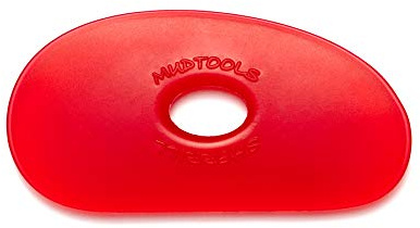 Mudtools Polymerrib röd storlek 1 mycket mjuk – njurform – keramik, keramik, keramik, lera – R1