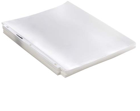 Amazon Basics Heavy Duty Sheet Protectors for 3 Ring Binder, Top Loading, 8.5 x 11 inch Letter Size, Clear, 100-Pack