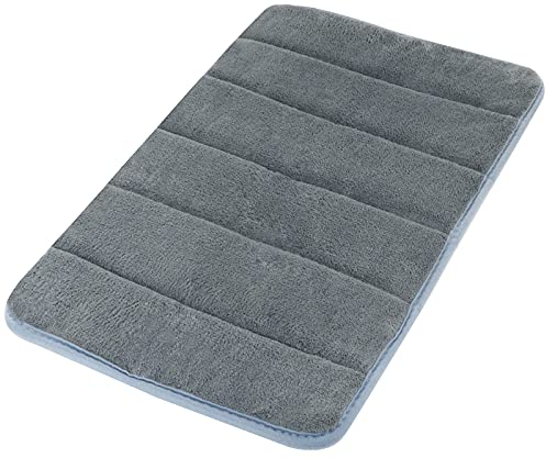 Gifoto Tappeto Bagno Antiscivolo, Moderni, Tappeto Doccia Peluche Assorbente Antiscivolo Lavabile Adatto a Soggiorno Cucina Bagno(40 x 60cm, Grigio)