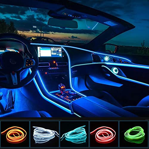 Led Lampe Décorative, Bande LED d'éclairage intérieur de voiture 1M/2M/3M/5M, guirlande de décoration, lumières atmosphériques, néon flexible, produits de voiture, partie intérieure (1M-USB, Orange)