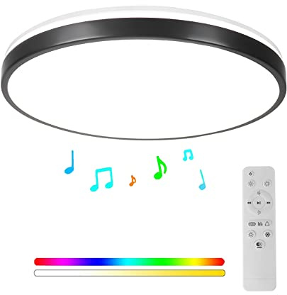 Horevo 24W Bluetooth Deckenleuchte mit Lautsprecher 30CM