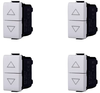 Pulsante Doppio Saliscendi 1P+1P 16A, Pulsante Interbloccato Compatibile Con Bticino Matix (4)