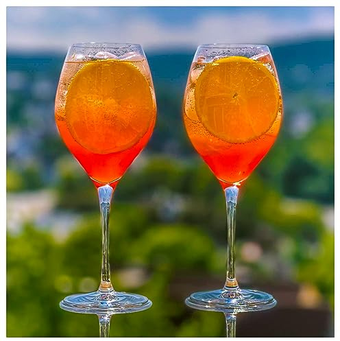 Topkapi Aperol Spritz Glas Hengsbach XL – Aperol Spritz, bicchieri da cocktail, 440 ml, vetro professionale senza piombo, per Aperol, Lillet, Hugo, Amalfi, cocktail, 6 pezzi
