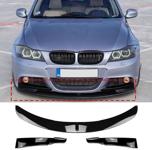 Frontspoiler Spoiler für BM-W 3 Series E90 E91 LCI M Sport 2009-2012, Auto Frontstoßflosse Spoiler Canards Lippe Vorne Unten Stoßstangen Protector Selbstklebend Frontspoilerlippe
