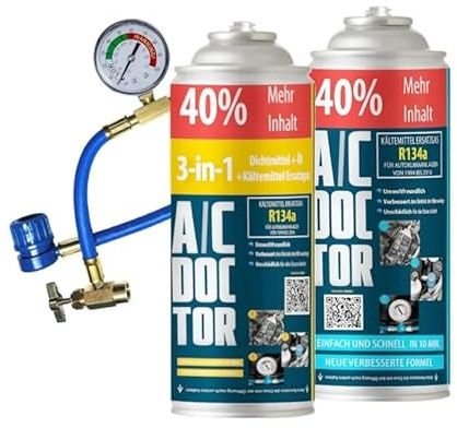 Refrigerante per condizionatore d'aria R134a, olio 3 in 1, sigillante, cavo