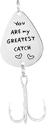 WOONEKY 3stücke Engraved Fishing Hook Personalisierter Angelhaken Für Väter Perfektes Für Angler Vatertag Und Geburtstagsgeschenke