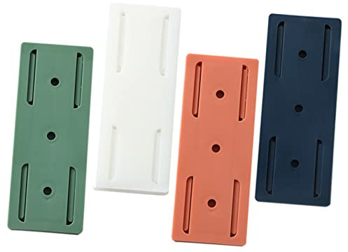 Angoily Selbstklebender Steckdosenleistenhalter Wandhalterung Aus Kunststoff 4 Stück Vielseitiger Steckdosenfixierer Für Küche Büro Und Zuhause Stanzfreies Design in Grün Blau Weiß Und Rosa