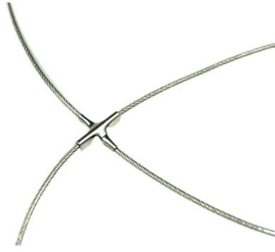 50pcs Cross Clip 304SS Invisible Anti-Theft Network Cross Buckle Protective Mesh Window Fence for 2/3/4mm Wire Cable(for 4.0mm)