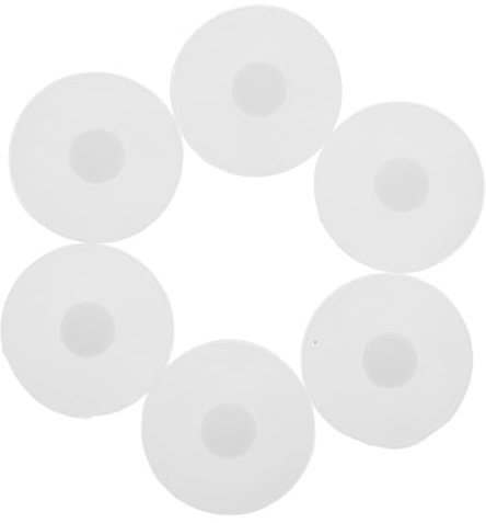 AUTSUPPL 6pcs Silicone Spill Proof Bottle Stoppers for Belly Water Bottle Lid Plug Replacement Leakproof Accessories White