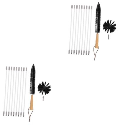 TOPBATHY 2 Ensembles Brosse de Nettoyage de tuyaux balayette cheminée balayette cheminee Calendrier de Bureau Support de téléphone de Voiture kit de Nettoyage de Brosse d'évent Nylon