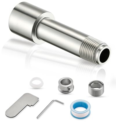 Tub Spout Adapter, Fits 3/4 IPS and 1/2 IPS Pipe, 1/2 Copper Pipe Compatible, Durable Kit for Both Diverter &Non-Diverter Types, 304 Stainless Steel, Lead-Free, Easy Installation