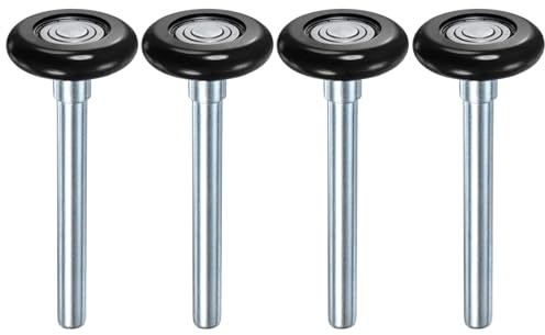 M METERXITY 4-Pack Nylon Garage Door Rollers, 1.8/ 46mm Quiet Garage Door Wheels 4.72/ 120mm Stem, High Load 6200zz 8 Balls Sealed Precision Bearing for Garage Doors/Flap Doors [Black]