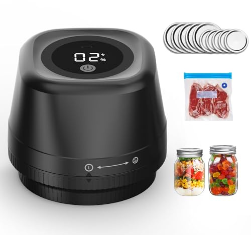 Newise Upgraded Electric Mason Jar Vacuum Sealer, 3-in-1 Automatic Vacuum Sealer Kit for Canning with Wide and Regular Mouth Mason Lids, Portable Mason Jar Sealer for Vacuum Bag, Gifts for Mom