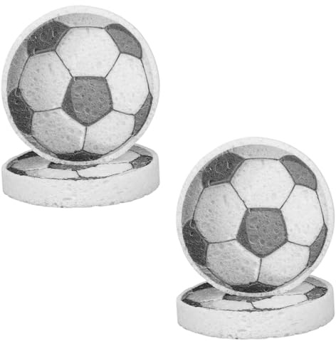 4uds Esponjas Pulpa Madera Comprimida Fútbol, Esponjas Duraderas Inspiradas en el Fútbol Regalo Fútbols Accesorio de Cocina Divertido y Curioso para Cocina Platos Baño Limpieza