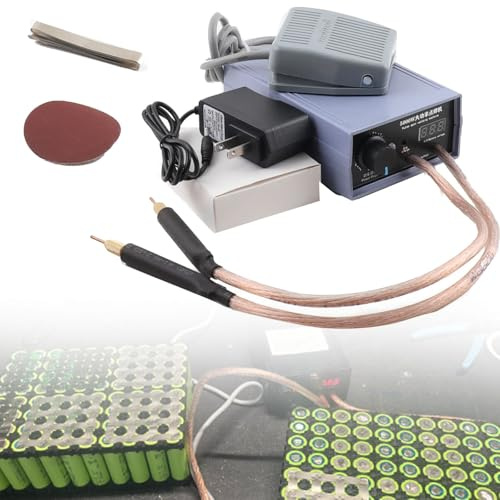 Handheld Spot Welder 5000W,Adjustable Soldering Machine for 18650 Lithium Battery Pack Welding with 0.1-0.2mm Nickel Strip
