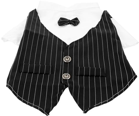 Hundeanzug für Hochzeit, Halloween Geschenkideen, Schwarz M, Polyester | Hund und Haustier, Fashion und Adorable Stil, Waschbar, Hautfreundlich, Feine Verarbeitung, 4-5kg