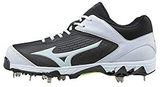 Mizuno kvinnors Swift 5 Fastpitch Softball Cleat sko, svart/vit, 11.5