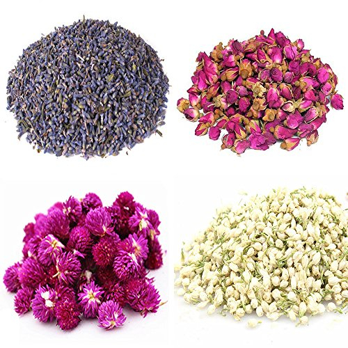 TooGet Blütenblätter Und Knospen Enthalten Lavendel, Rose, Gomphrena Globosa, Jasmin, Blume Grünen Tee Bulk Botanisches Öl, Arten Von Kunsthandwerk Zu Machen