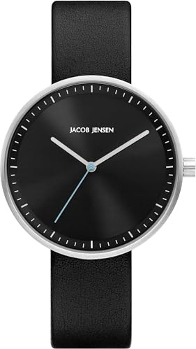 Jacob Jensen Damen Analog Quarz Uhr mit Leder Armband JJ284