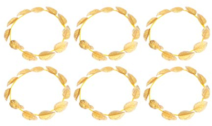 NUOBESTY Lorbeerblätter Krone Blattgold Krone griechische Göttin Kopfschmuck Zubehör romantische griechische Göttin Kostümzubehör für Karneval Cosplay Maskerade 6St