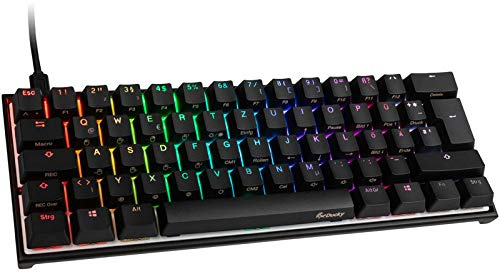 Ducky Mecha Mini Gaming Tastatur - MX-Silent-Red - RGB-LED - schwarz