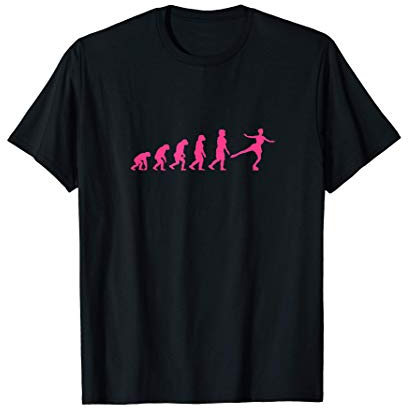 Evolution Eislaufen Geschenk Schlittschuhe Eiskunstlauf T-Shirt