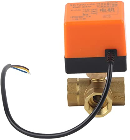 Elektrisches Gleichstromkugelventil Messing 24V G3/4 3-Wege-Kugelhahn für Wassersteuerung Klimaanlage Lüfterspule Hochdruckbeständig Leise