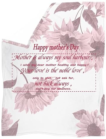 Happy Mother's Day-Stil, leichte zottelige Yoga-Decke, Herbst- und Winter-Accessoire, bestes
