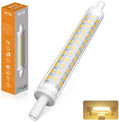 R7S LED 118mm Warmweiß 3000K, Dimmbar R7S J118 LED Birnen AC 220-240V, Ersatz Für 100W R7S Halogenlampen, 360° Abstrahlwinkel Kein Flackern, 1PCS