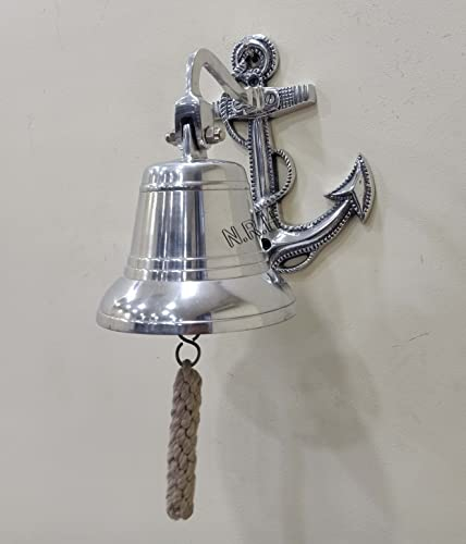 Nautische Wandglocke zum Aufhängen, Schiffsglocke, Abendessenglocke, Spitze, Glocke, für Innen- und Außenbereich, Dekoration, Glocken, Vielzahl mit Montagematerial, Halterung, Schiff, Boot, maritime