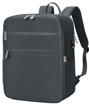 RuoSien Mochila Viaje Cabina Avion 45x36x20 para Easyjet Mochila Cabina Equipaje de Mano de Mochila de Viaje Portátil 15.6” con Orificio de Carga USB y Bolsillo Antirrobo