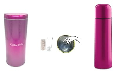 James Premium Kaffeepad-Dose pink mit Padlifter