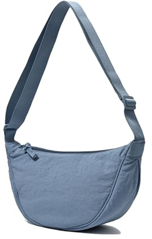 Borsa a Tracolla Donna in Nylon Mezzaluna - Zaino Piccolo Casual Morbido
