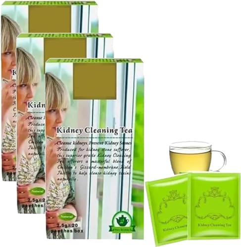 Kidney Cleansing Tea, 20bag/Box Kidney Cleanse Tea, Organic Kidney Cleanse Tea, Chinese Everyday Herbal Nourishing Liver Tea for Men Women (3box)
