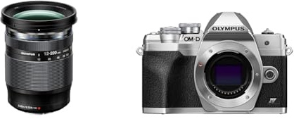 Olympus M.Zuiko Digital ED 12-200mm F3.5-6.3 Objektiv, Universalzoom & OM-D E-M10 Mark IV Micro-Four-Thirds-Systemkamera, 20 MP Sensor